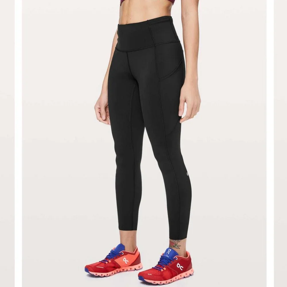 Lululemon Fast & Free 7/8 Tight Black 8 - Picture 2 of 10